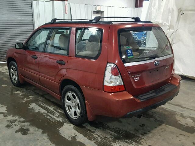 JF1SG63677H717116 - 2007 SUBARU FORESTER 2 RED photo 3