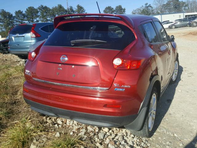 JN8AF5MV0CT106400 - 2012 NISSAN JUKE S RED photo 4