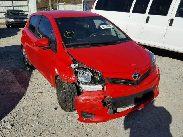 JTDKTUD38ED590010 - 2014 TOYOTA YARIS RED photo 1