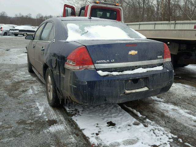 2G1WT57K291127218 - 2009 CHEVROLET IMPALA 1LT BLUE photo 3