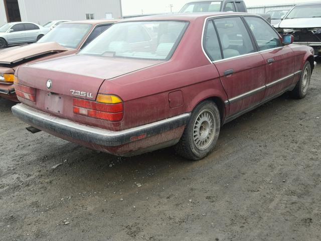 WBAGC431XNDC31117 - 1992 BMW 735 IL MAROON photo 4