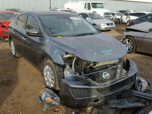 3N1AB7AP8GY222565 - 2016 NISSAN SENTRA S GRAY photo 1