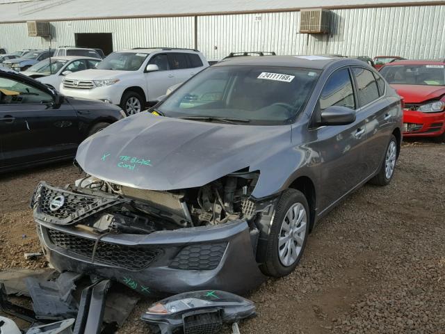 3N1AB7AP8GY222565 - 2016 NISSAN SENTRA S GRAY photo 2