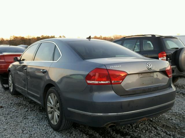 1VWCH7A33CC033050 - 2012 VOLKSWAGEN PASSAT SEL GRAY photo 3