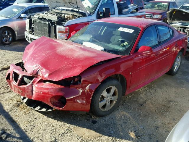 2G2WP552081116283 - 2008 PONTIAC GRAND PRIX RED photo 2