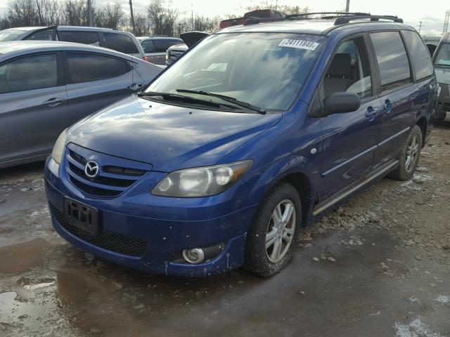 JM3LW28AX40523396 - 2004 MAZDA MPV WAGON BLUE photo 2