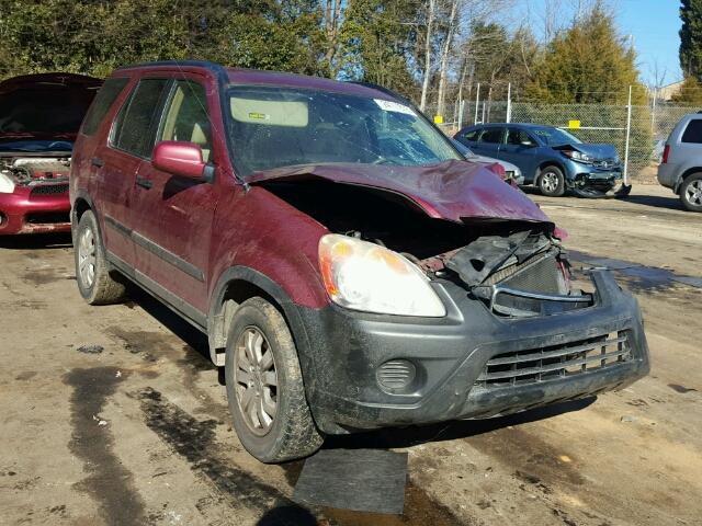 SHSRD78826U401468 - 2006 HONDA CR-V EX BURGUNDY photo 1