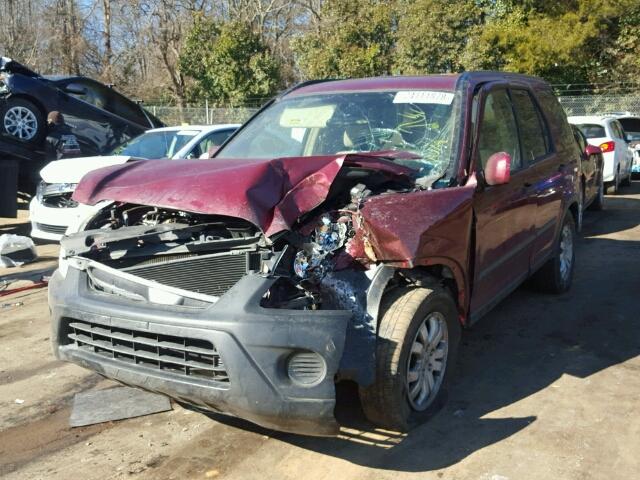 SHSRD78826U401468 - 2006 HONDA CR-V EX BURGUNDY photo 2