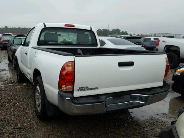 5TENX22N66Z153805 - 2006 TOYOTA TACOMA WHITE photo 3