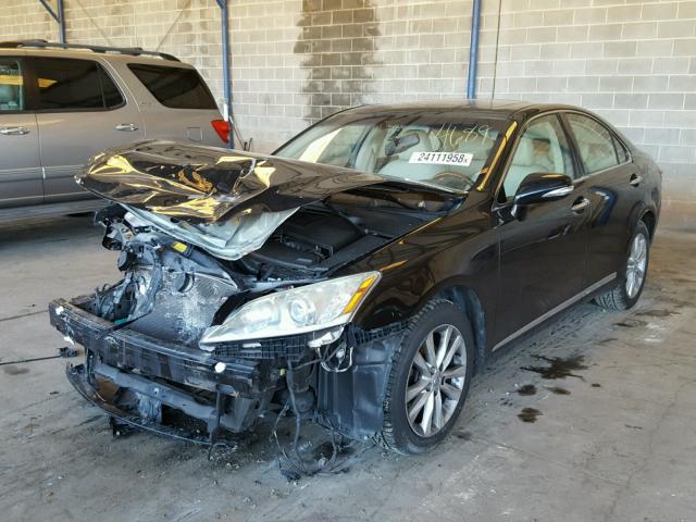 JTHBK1EG0A2374689 - 2010 LEXUS ES 350 BLACK photo 2