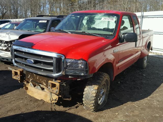 1FTNX21F31EB31959 - 2001 FORD F250 SUPER RED photo 2