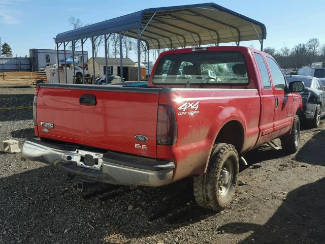 1FTNX21F31EB31959 - 2001 FORD F250 SUPER RED photo 4