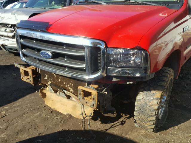 1FTNX21F31EB31959 - 2001 FORD F250 SUPER RED photo 9