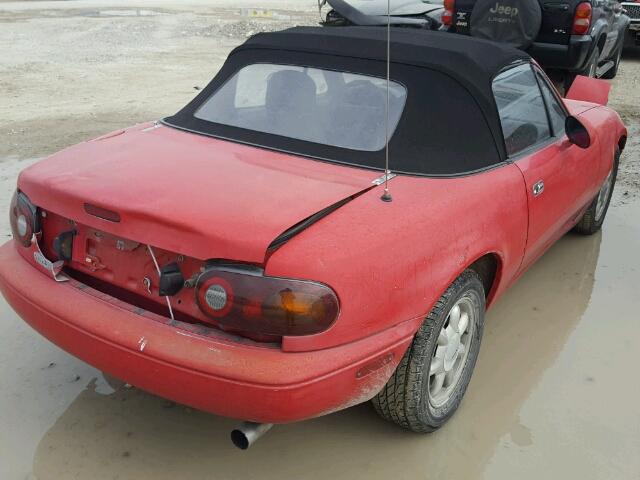 JM1NA3514L0157900 - 1990 MAZDA MX-5 MIATA RED photo 4