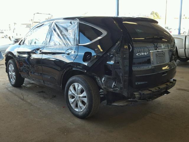 2HKRM4H77DH677527 - 2013 HONDA CR-V EXL BLACK photo 3