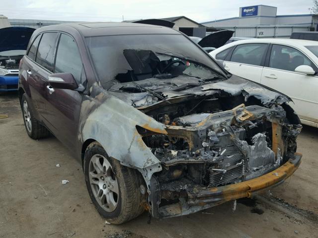 2HNYD28328H527184 - 2008 ACURA MDX TECHNO BURGUNDY photo 1