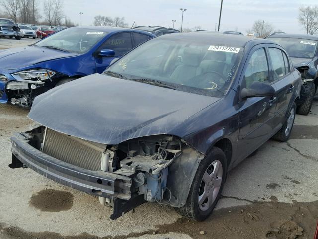 1G1AK58F987293039 - 2008 CHEVROLET COBALT LS BLACK photo 2