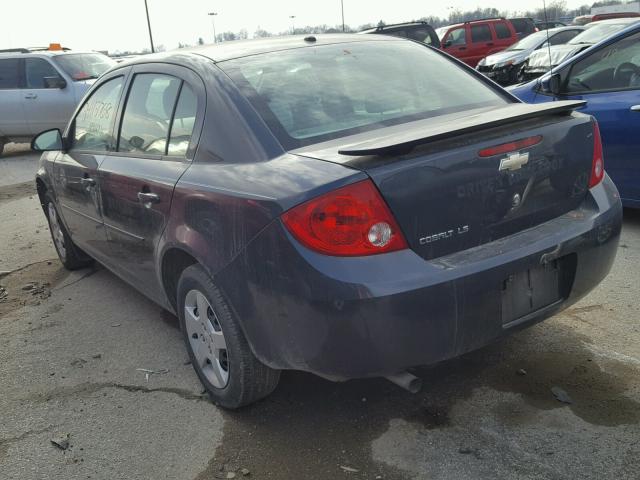 1G1AK58F987293039 - 2008 CHEVROLET COBALT LS BLACK photo 3