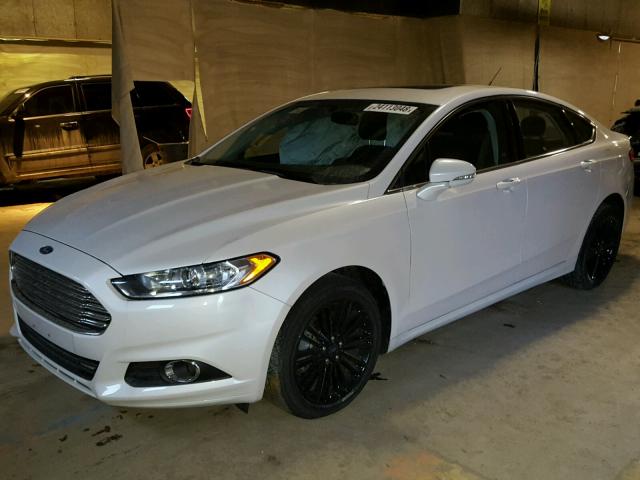 3FA6P0HD3ER388514 - 2014 FORD FUSION SE WHITE photo 2