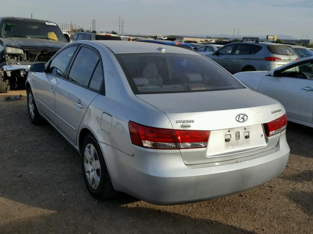 5NPET46C78H377526 - 2008 HYUNDAI SONATA GLS SILVER photo 3