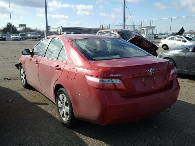4T4BE46K07R004919 - 2007 TOYOTA CAMRY NEW RED photo 3