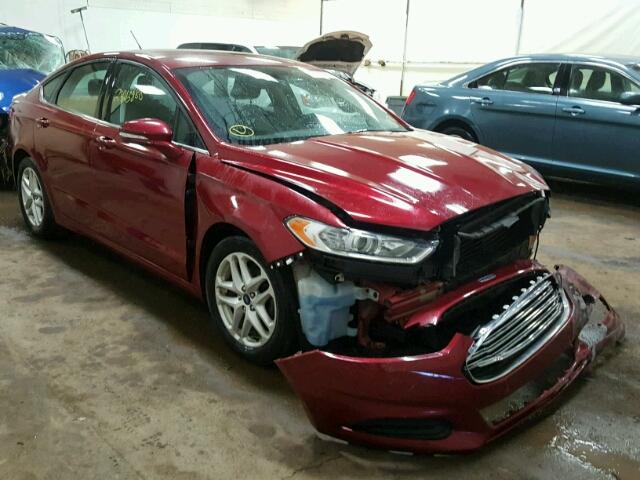 3FA6P0H7XGR171975 - 2016 FORD FUSION SE RED photo 1