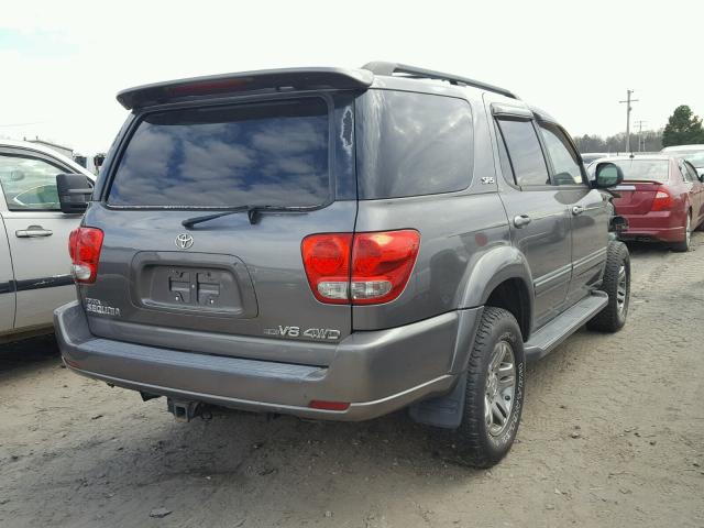 5TDBT44A35S234342 - 2005 TOYOTA SEQUOIA SR GRAY photo 4