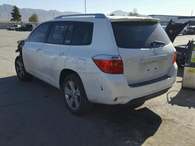 JTEES42A592142161 - 2009 TOYOTA HIGHLANDER WHITE photo 3