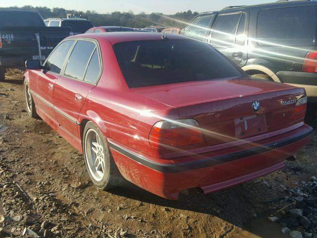 WBAGG834X1DN88116 - 2001 BMW 740 I AUTO RED photo 3