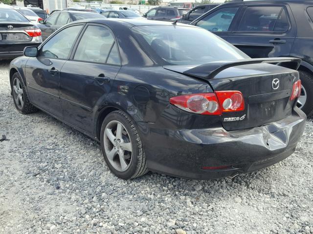 1YVHP80D545N43542 - 2004 MAZDA 6 S BLACK photo 3