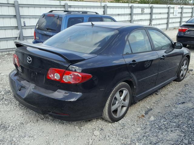 1YVHP80D545N43542 - 2004 MAZDA 6 S BLACK photo 4