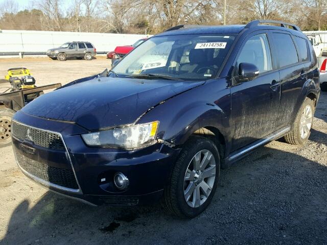 JA4JT3AW2DU020551 - 2013 MITSUBISHI OUTLANDER BLUE photo 2