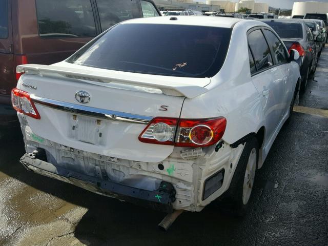 2T1BU4EEXCC822405 - 2012 TOYOTA COROLLA BA WHITE photo 4