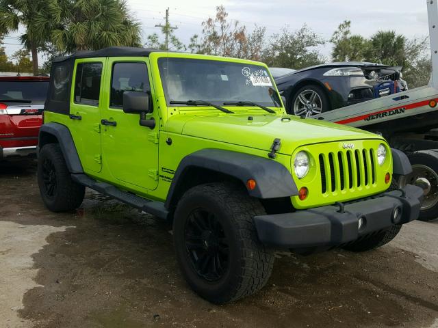 1C4BJWDG8CL249018 - 2012 JEEP WRANGLER U GREEN photo 1