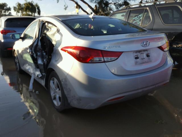 5NPDH4AE1DH162112 - 2013 HYUNDAI ELANTRA GL SILVER photo 3