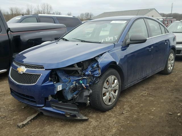 1G1PC5SH9C7297148 - 2012 CHEVROLET CRUZE LS BLUE photo 2