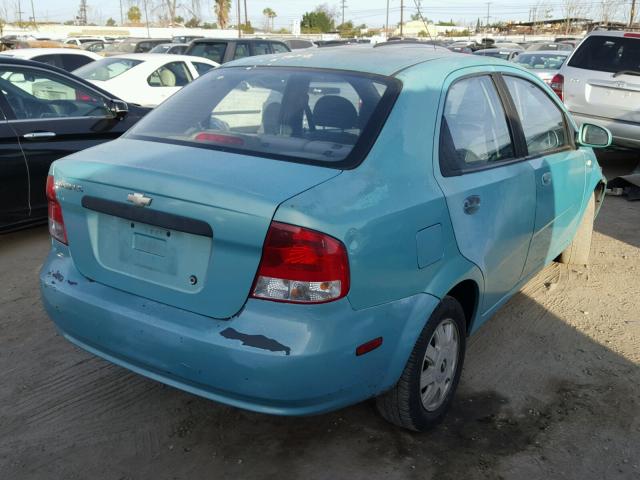 KL1TD52695B397176 - 2005 CHEVROLET AVEO BASE BLUE photo 4