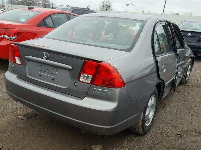 JHMES966X5S020718 - 2005 HONDA CIVIC HYBR GRAY photo 4