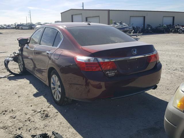 1HGCR2F89EA131085 - 2014 HONDA ACCORD EXL BURGUNDY photo 3