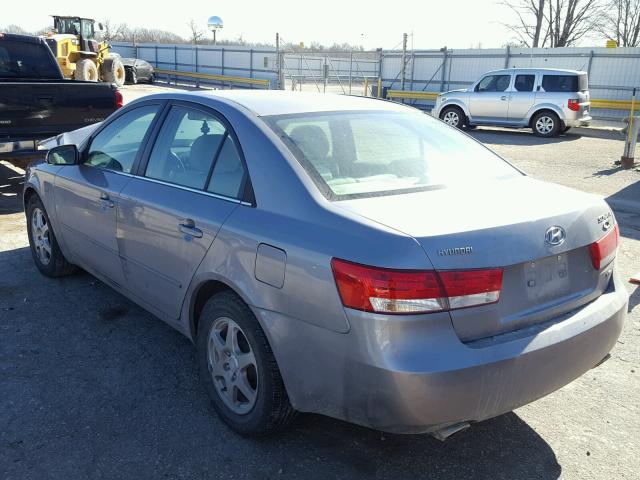 5NPEU46F07H161507 - 2007 HYUNDAI SONATA SE GRAY photo 3