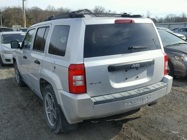 1J4FF28B79D217538 - 2009 JEEP PATRIOT SP SILVER photo 3