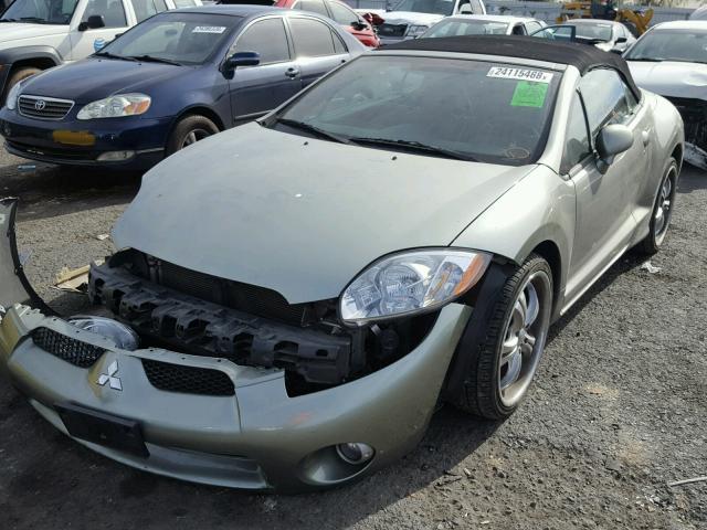 4A3AL35T68E002489 - 2008 MITSUBISHI ECLIPSE SP GREEN photo 2