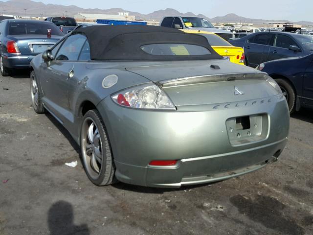 4A3AL35T68E002489 - 2008 MITSUBISHI ECLIPSE SP GREEN photo 3