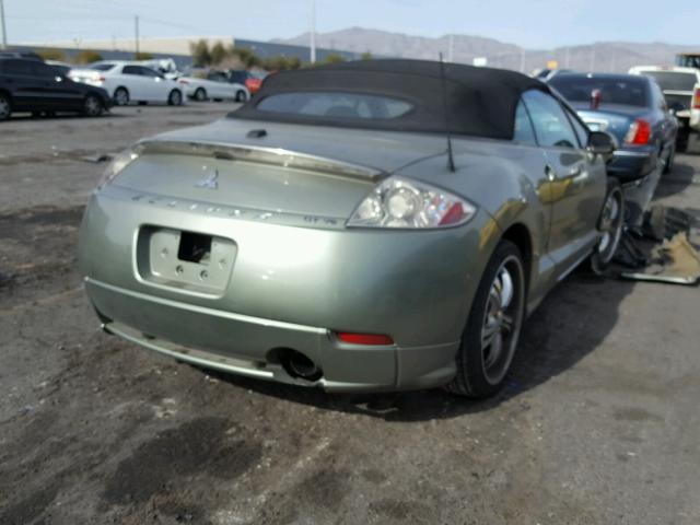 4A3AL35T68E002489 - 2008 MITSUBISHI ECLIPSE SP GREEN photo 4