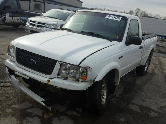 1FTYR10UX2PB11649 - 2002 FORD RANGER WHITE photo 2