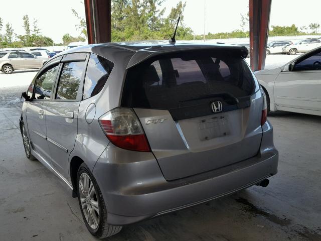 JHMGE88489S027212 - 2009 HONDA FIT SPORT GRAY photo 3