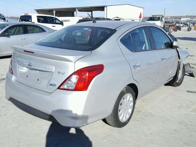 3N1CN7AP0FL887892 - 2015 NISSAN VERSA S SILVER photo 4