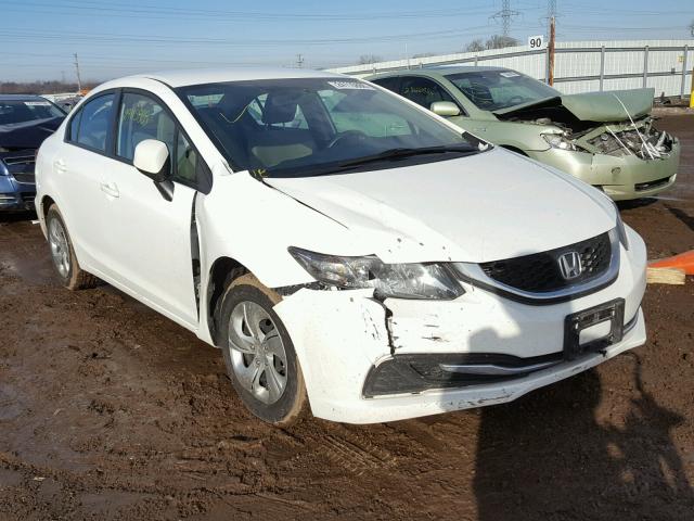 19XFB2F51DE067481 - 2013 HONDA CIVIC LX WHITE photo 1