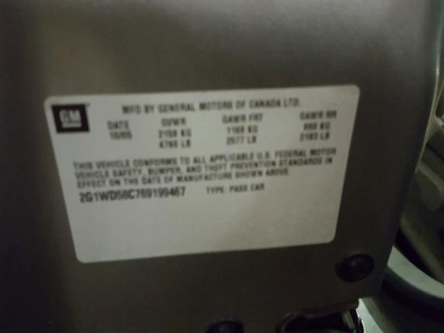 2G1WD58C769199467 - 2006 CHEVROLET IMPALA SUP 银色 照片 10