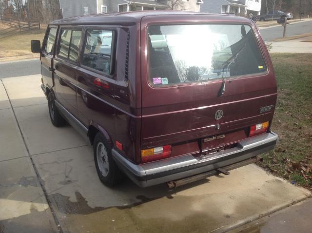 WV2YB0255MG001911 - 1991 VOLKSWAGEN VANAGON BU BURGUNDY photo 3